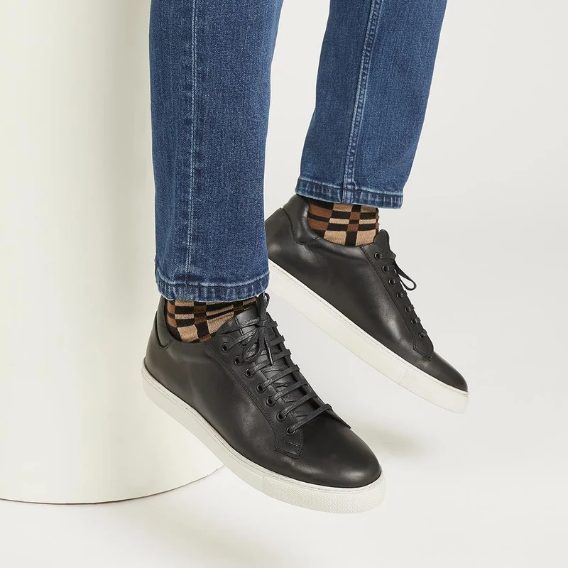 Simon Leather Men's Trainers - SIMON / 319 270 - Black Leather