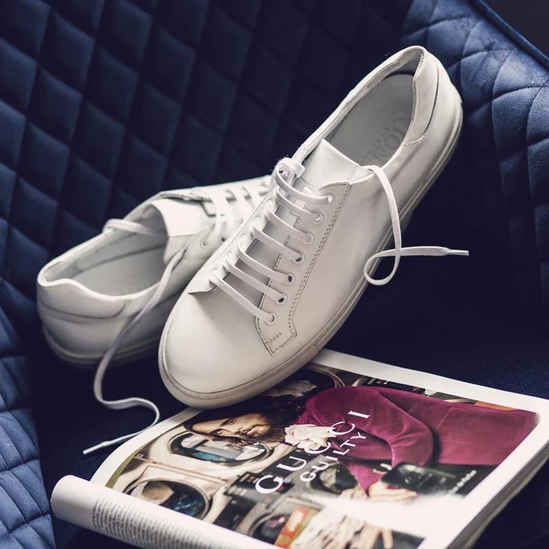 Simon Leather Men's Trainers - SIMON / 319 270 - White Leather