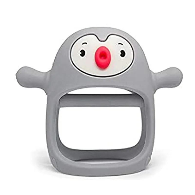 Silikon-Beißring & Schnuller für Babys – Tierförmiger Hand-Beißring