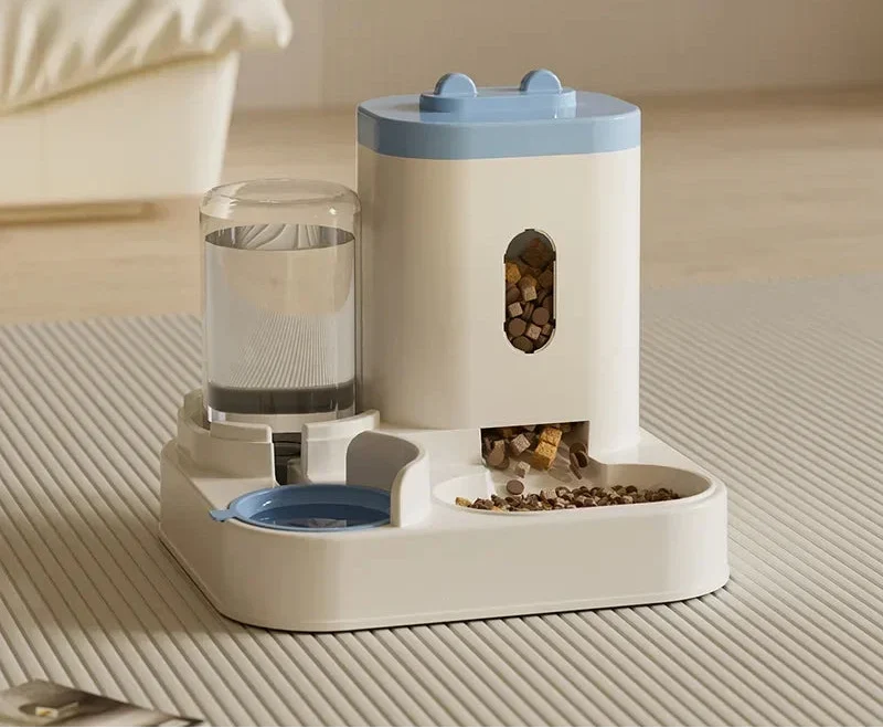 PetraFlow Futter- und Wasserspender – Schwerkraft-Napf mit Vorratsbehälter