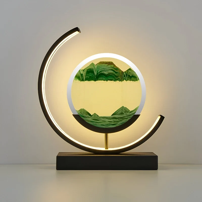 Sandalux Tischlampe – LED-Tischleuchte mit beweglichem Sandeffekt