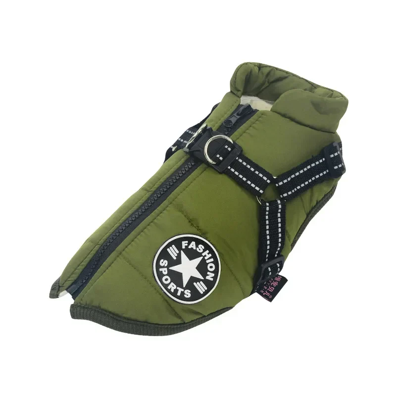 Caniflex Winter-Hundejacke mit integrierter Geschirr-Funktion