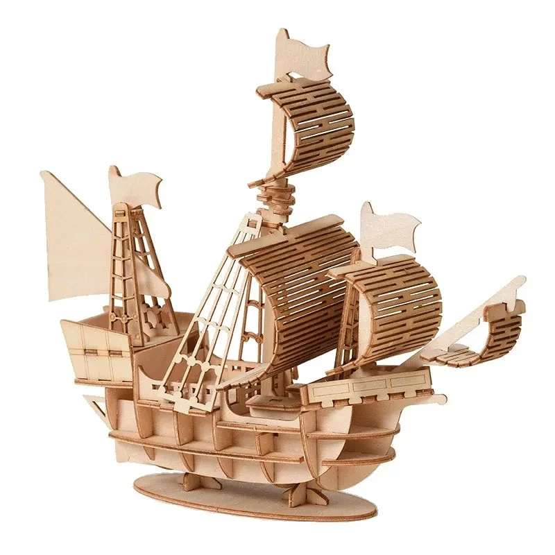 3D-Holzpuzzle Segelboot