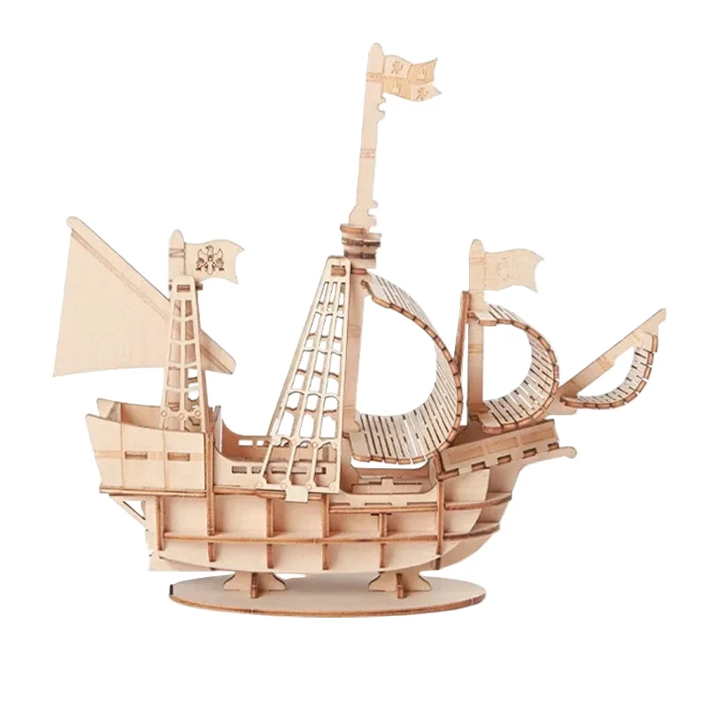 3D-Holzpuzzle Segelboot