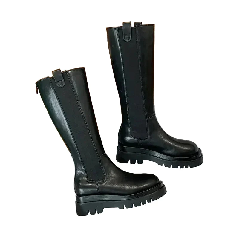 Lunaro kniehohe Stiefel für Damen – Plattformsohle und wintertaugliches Design