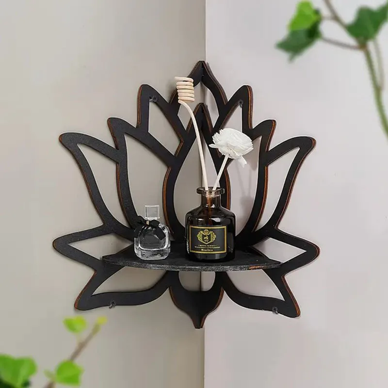 Lotus wandregal für Wandmontage aus Holz