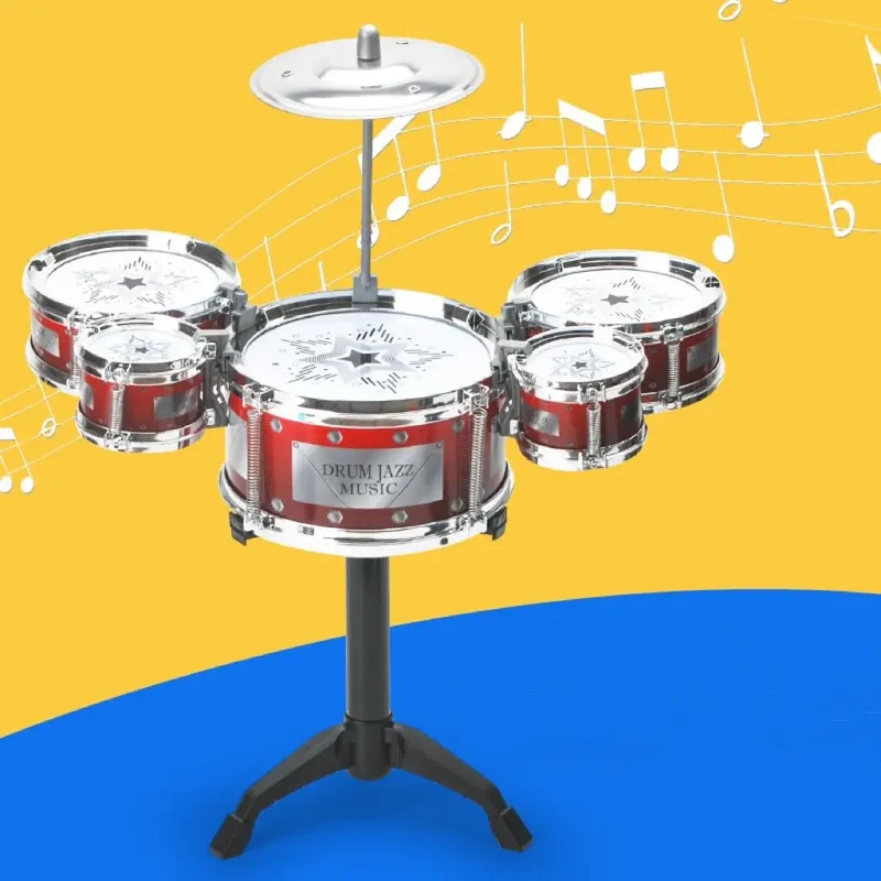 Ritmino Kinder-Schlagzeugset – Kunststoff-Schlagzeug für erste Rhythmusübungen