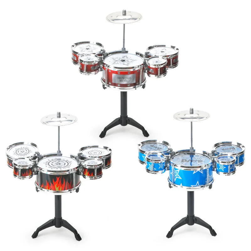 Ritmino Kinder-Schlagzeugset – Kunststoff-Schlagzeug für erste Rhythmusübungen