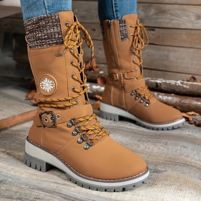 Arvella Knit Mid-Calf Boots – Praktische Stiefel für die kühleren Jahreszeiten