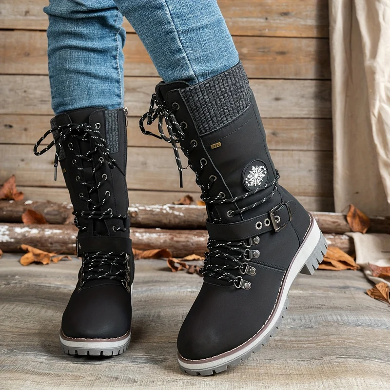 Arvella Knit Mid-Calf Boots – Praktische Stiefel für die kühleren Jahreszeiten