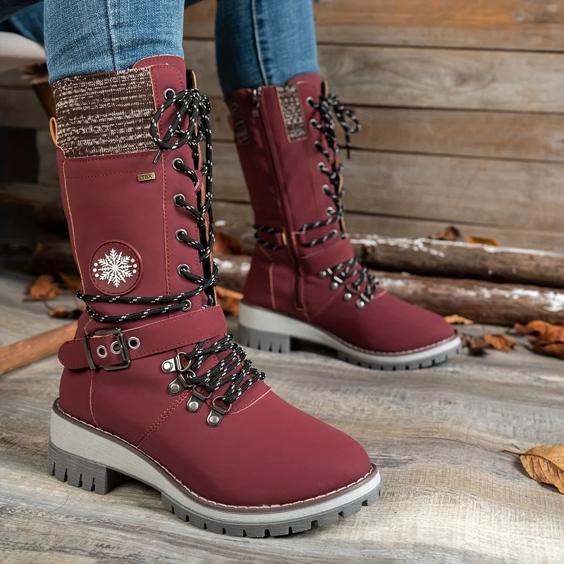 Arvella Knit Mid-Calf Boots – Praktische Stiefel für die kühleren Jahreszeiten