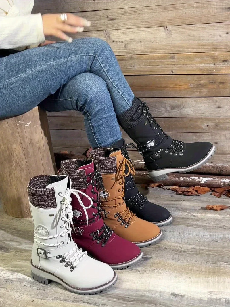 Arvella Knit Mid-Calf Boots – Praktische Stiefel für die kühleren Jahreszeiten