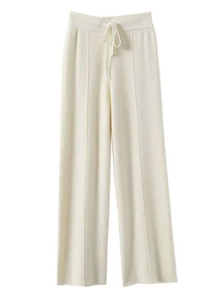 Veloria Wollhose – Hoch taillierte Strickhose