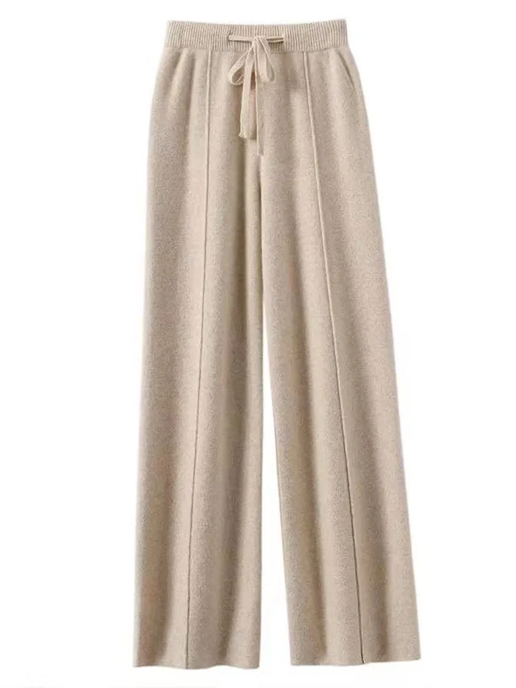 Veloria Wollhose – Hoch taillierte Strickhose