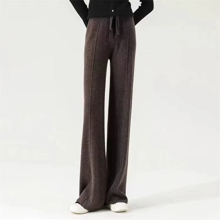 Veloria Wollhose – Hoch taillierte Strickhose