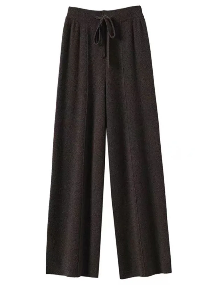 Veloria Wollhose – Hoch taillierte Strickhose