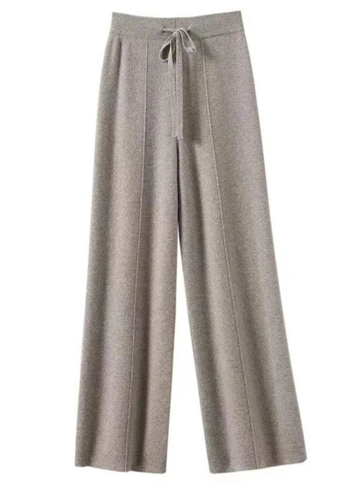 Veloria Wollhose – Hoch taillierte Strickhose