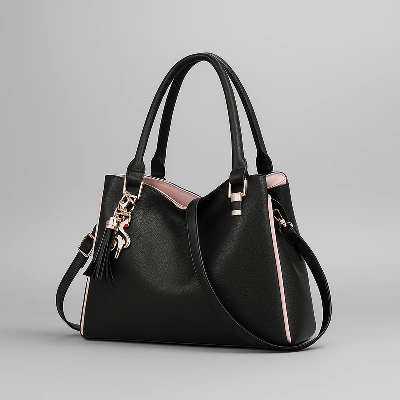 Florena Handtasche – Klassische Tasche mit dekorativen Details und verstellbarem Schulterriemen
