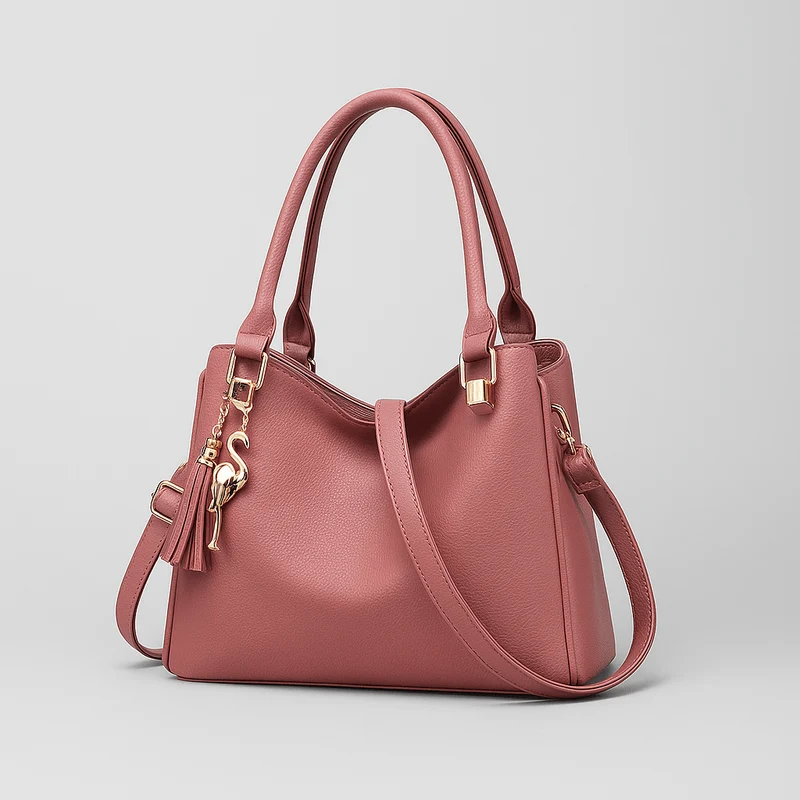 Florena Handtasche – Klassische Tasche mit dekorativen Details und verstellbarem Schulterriemen