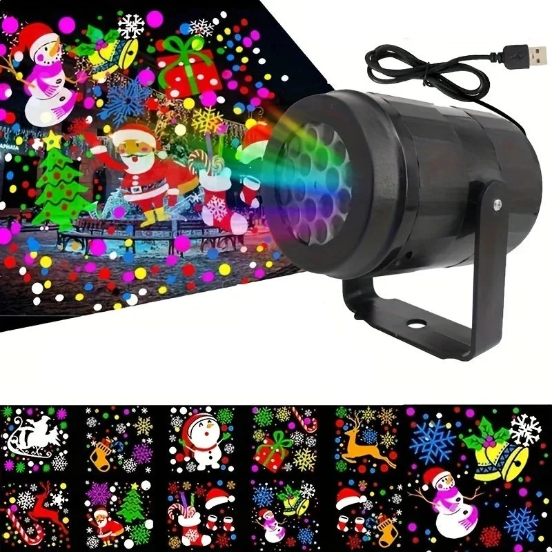 Snowaro Projektorlicht – LED-Projektor mit drehbarem Weihnachtsmotiv