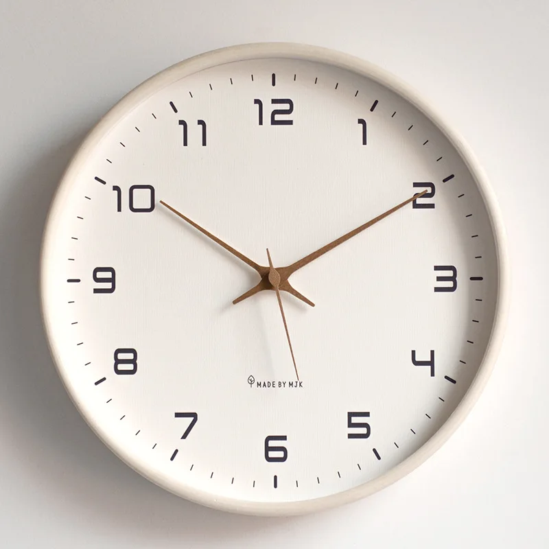 Nordello Holz-Wanduhr – Runde geräuscharme Quarzuhr (verschiedene Größen)