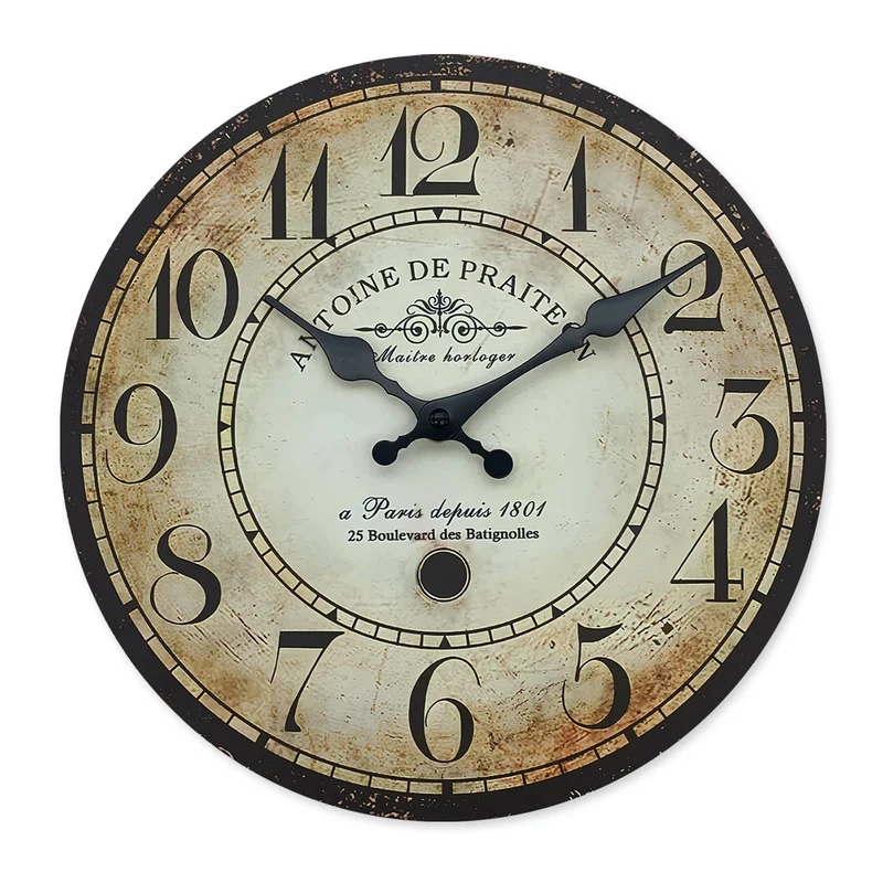 Parisio Wanduhr – Runde Holz-Uhr mit Quartzwerk (verschiedene Größen)