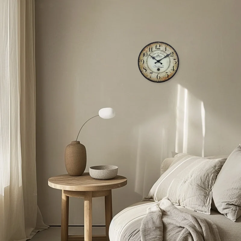 Parisio Wanduhr – Runde Holz-Uhr mit Quartzwerk (verschiedene Größen)