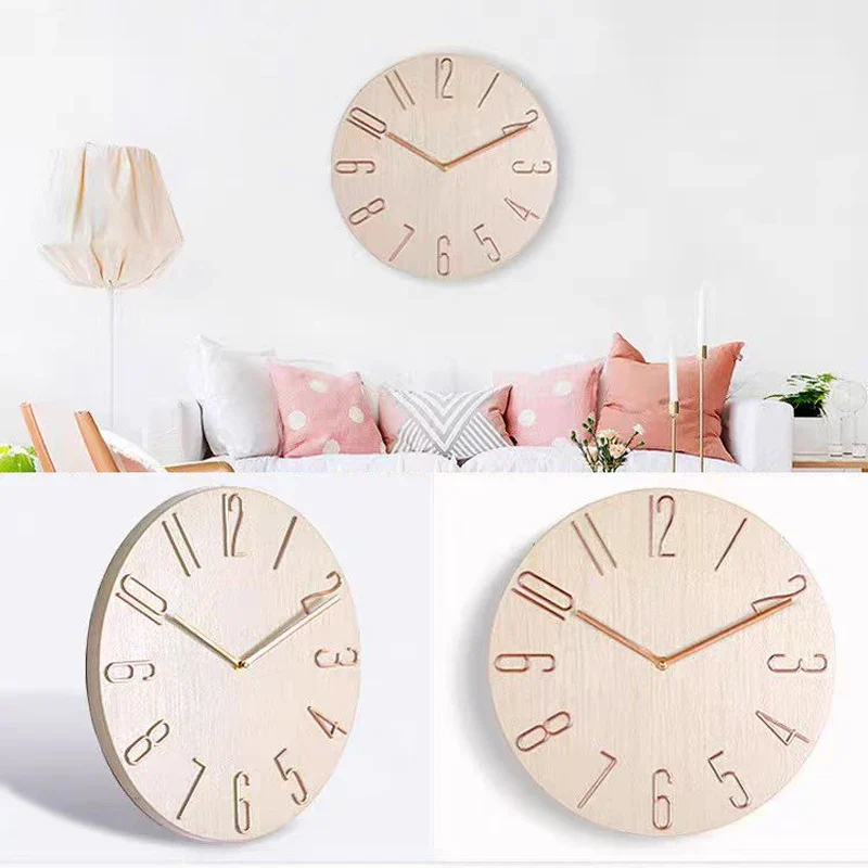 Simplaro Wandquarzuhr – Runde geräuscharme Uhr (30 cm)