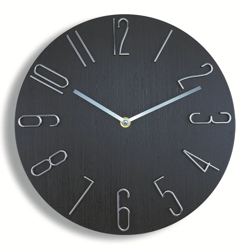 Simplaro Wandquarzuhr – Runde geräuscharme Uhr (30 cm)
