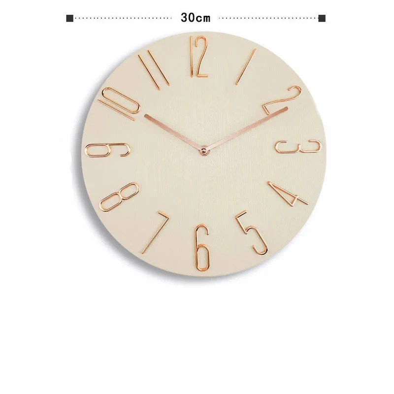 Simplaro Wandquarzuhr – Runde geräuscharme Uhr (30 cm)