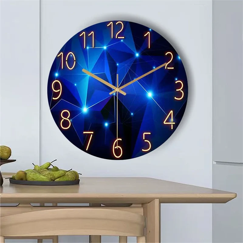 Glasero Wanddekouhr – Runde Quarzuhr aus gehärtetem Glas (30 cm)