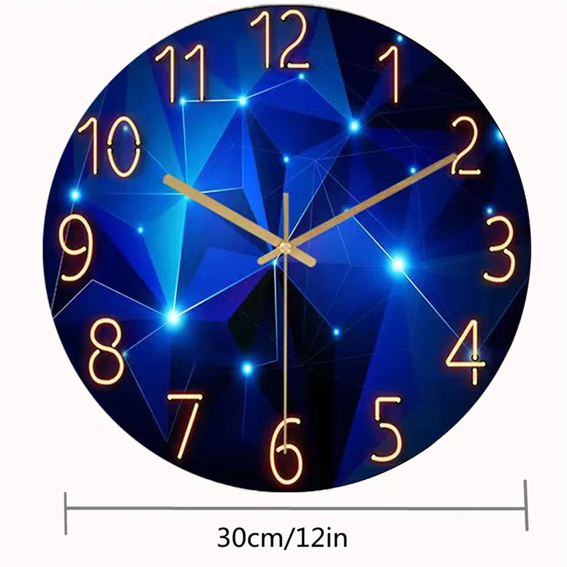 Glasero Wanddekouhr – Runde Quarzuhr aus gehärtetem Glas (30 cm)