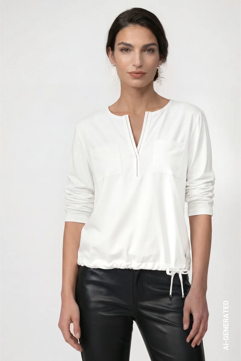 Blusenshirt mit Schmuckdetails