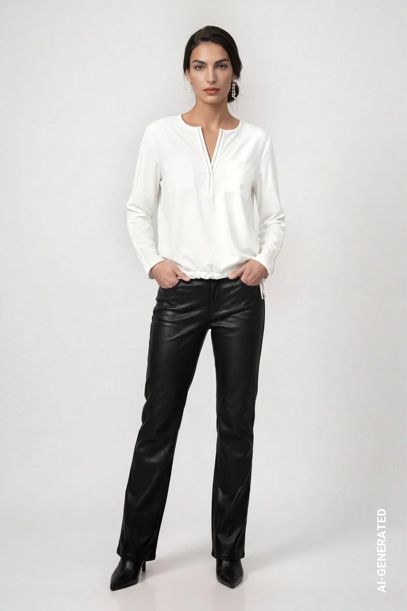 Blusenshirt mit Schmuckdetails