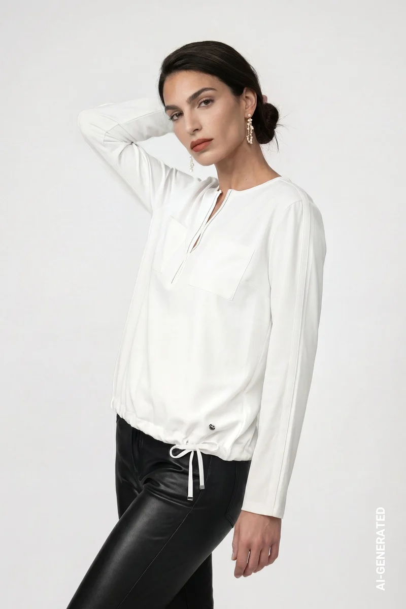 Blusenshirt mit Schmuckdetails