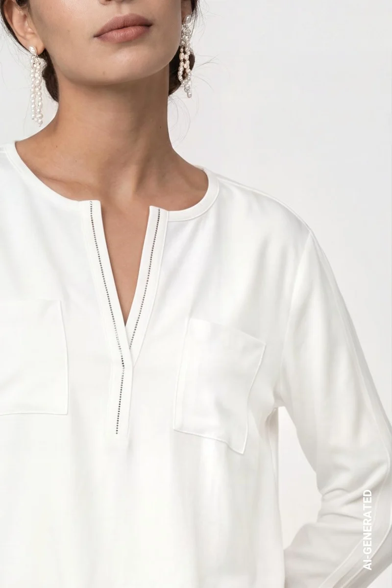Blusenshirt mit Schmuckdetails