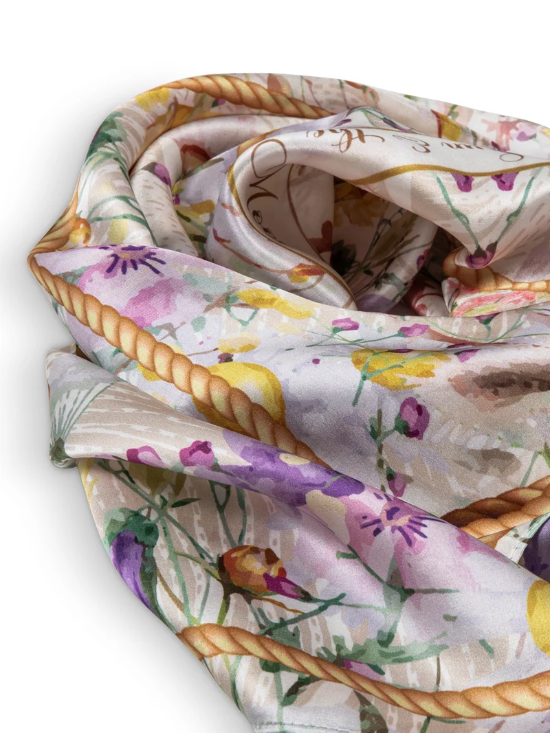 HOGL FLORAL SCARF WHITE FLORAL