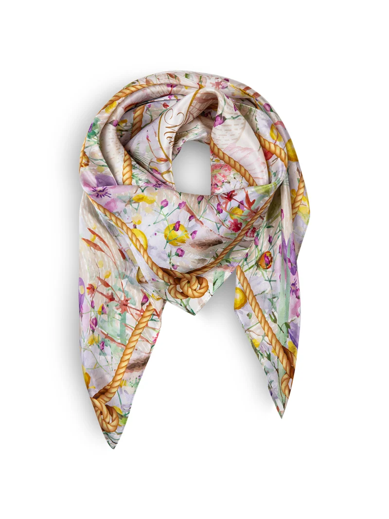 HOGL FLORAL SCARF WHITE FLORAL