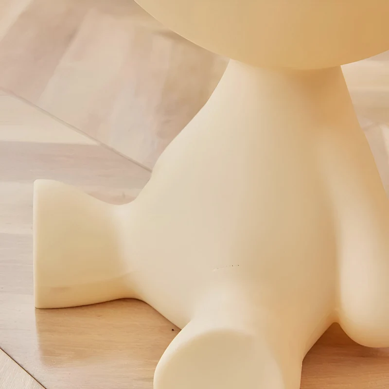 Ylix Couchtisch – Runder Beistelltisch aus Kunststoff