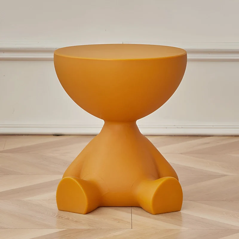 Ylix Couchtisch – Runder Beistelltisch aus Kunststoff