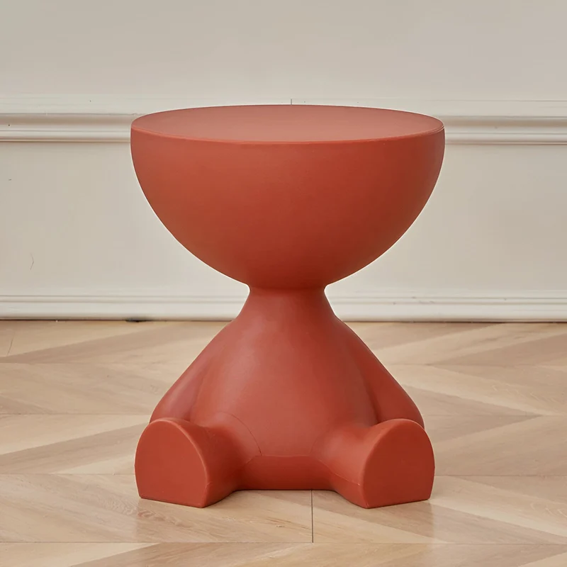 Ylix Couchtisch – Runder Beistelltisch aus Kunststoff