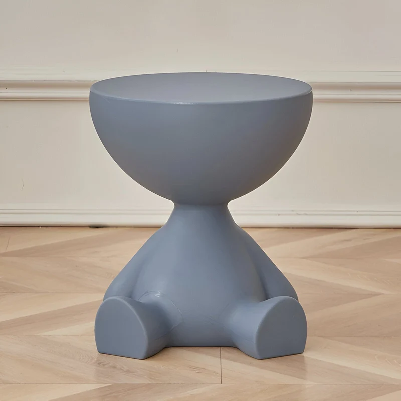 Ylix Couchtisch – Runder Beistelltisch aus Kunststoff