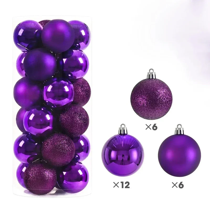 Virela Weihnachtskugeln – Set mit 24 Stück in verschiedenen Größen