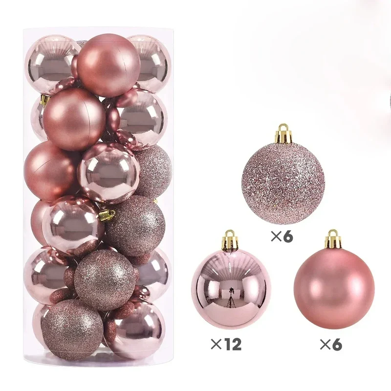 Virela Weihnachtskugeln – Set mit 24 Stück in verschiedenen Größen