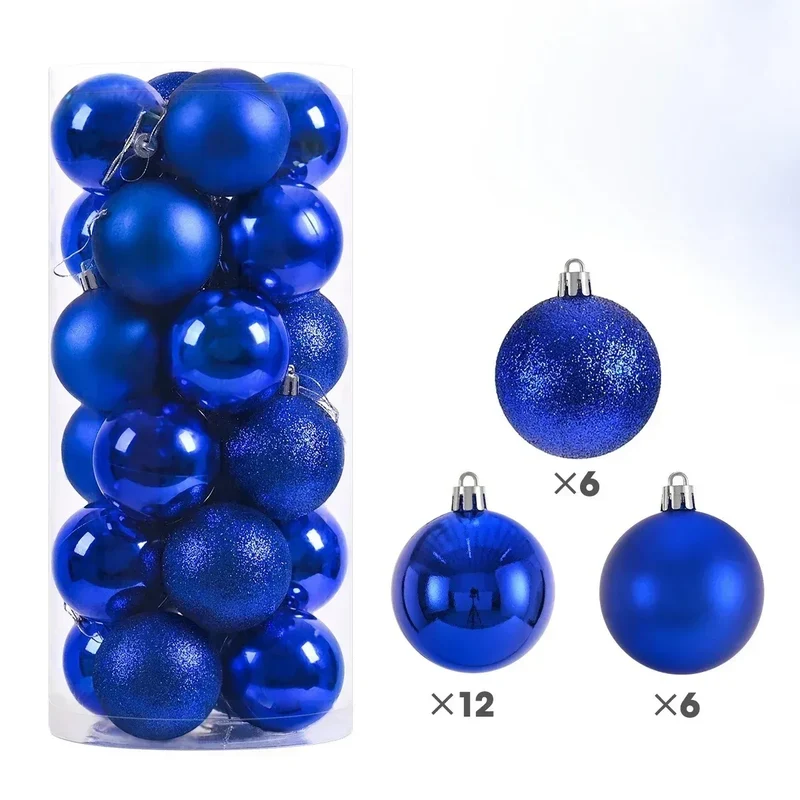 Virela Weihnachtskugeln – Set mit 24 Stück in verschiedenen Größen