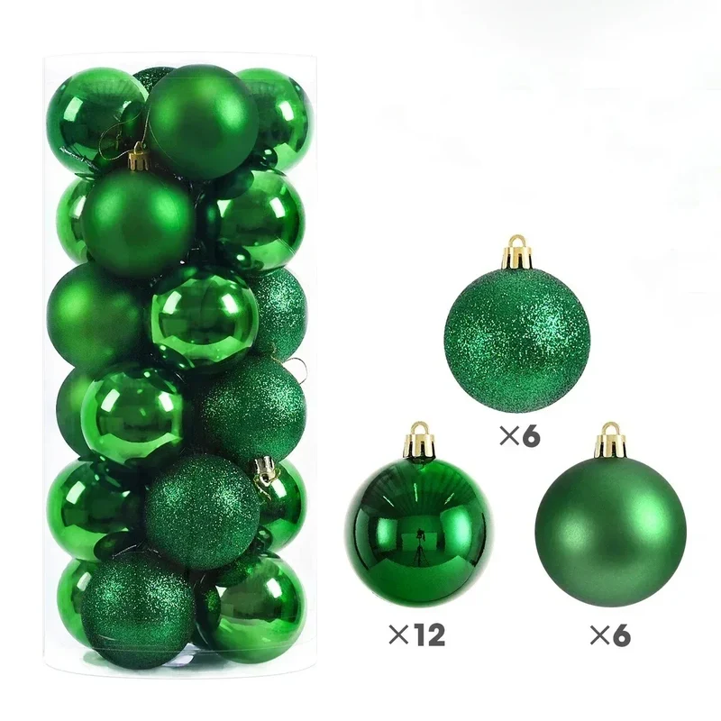 Virela Weihnachtskugeln – Set mit 24 Stück in verschiedenen Größen