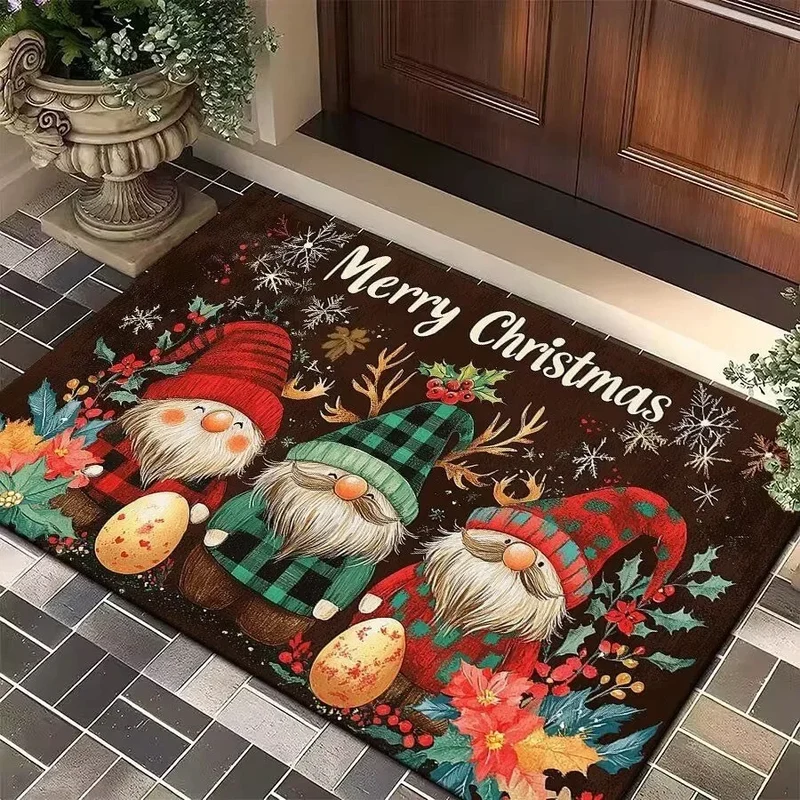 FestivaDoor Weihnachts-Fußmatte – Rutschfeste Polyester-Matte mit saisonalem Motiv