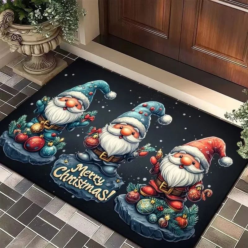 FestivaDoor Weihnachts-Fußmatte – Rutschfeste Polyester-Matte mit saisonalem Motiv