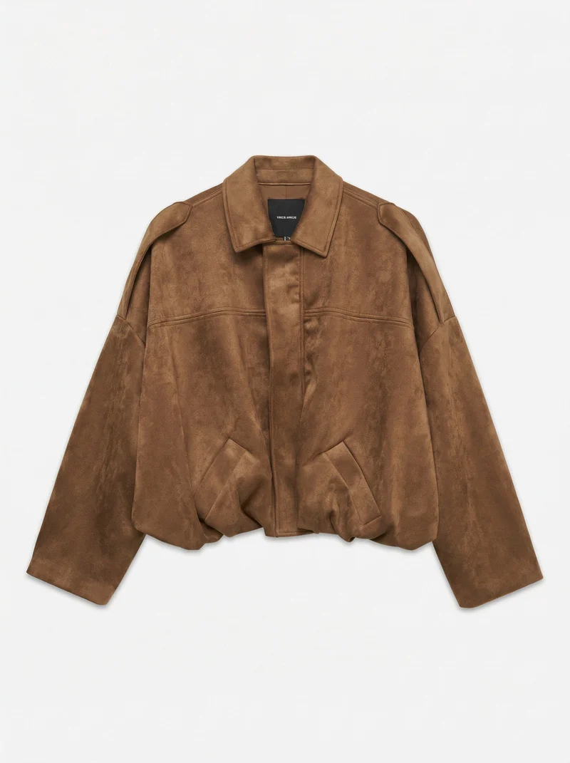Vmhazel Ls Faux Suede Bomber Jacket