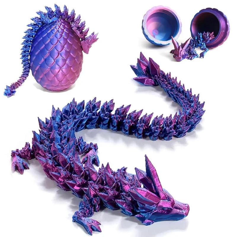 DracoFlex Drachenei-Figurenset – Bewegliches Modellspielzeug aus Ei-Box